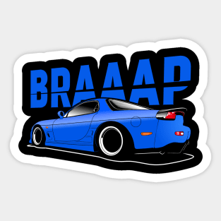 BRAAAP rx7 (blue) Sticker